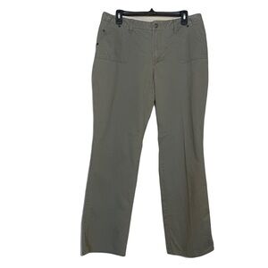 Green Chinos with Flat Front and Belt Loops women’s size 12